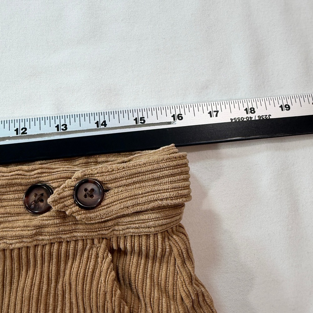 Gerard Darel Corduroy Trousers Wide Leg Tan Button Waist Size 42 (US 10) - Picture 7 of 10